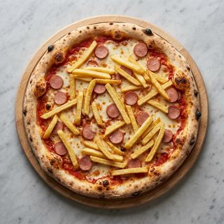 Pizza wurstel e patate
