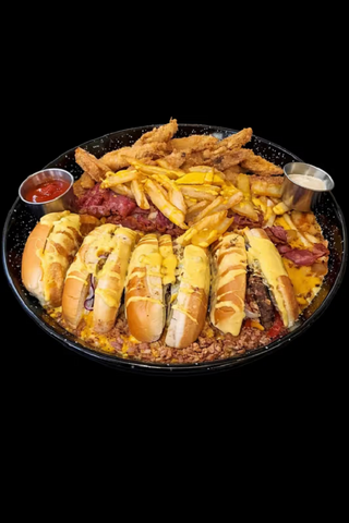 Platou burgeri de vita și creveți panko