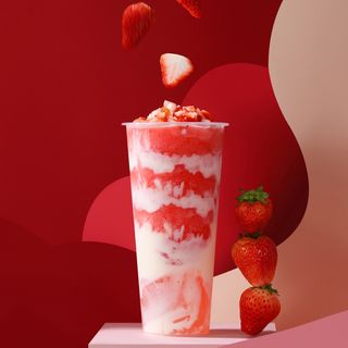Té De Fresa Y Leche
