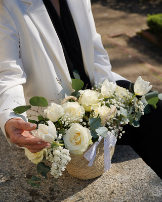 Cesta Flores Brancas - Labradorita