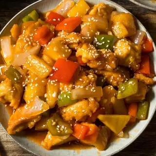 Pollo con piña