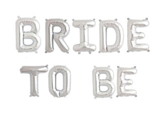 Set Baloane Litere Bride To Be Argintiu