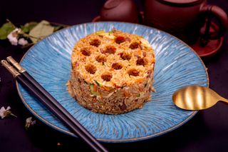Riso al nido con manzo/煤球牛肉炒饭