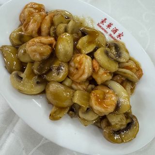 Gambas com Cogumelos