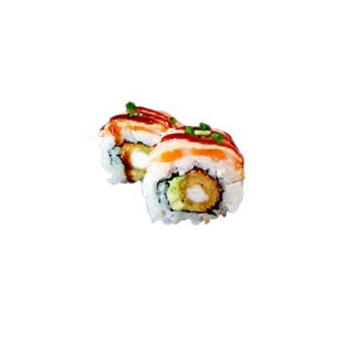 89. Uramaki Langostin Salmón Flameado (8 Uds.)