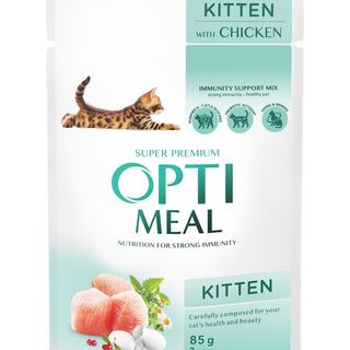  Пауч  Opti Meal для кошенят з куркою 85 г