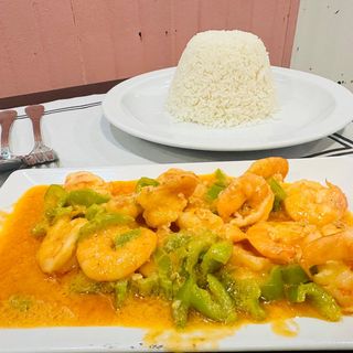 gambas en salsa de coco