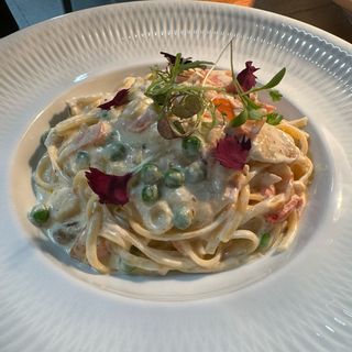 Fettuccine com bacalhau