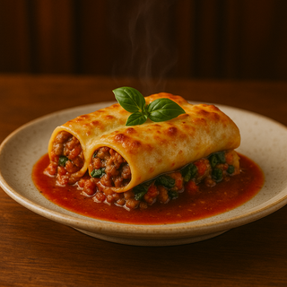 Canelloni a la Boloñesa