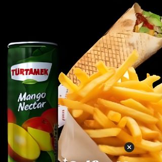 Zestaw kanapka kebab + frytki + napój mango