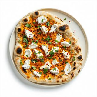 Cheese naan piccante