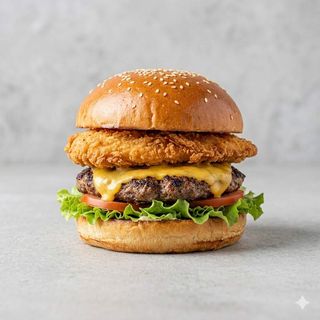Chicken beef burger menù