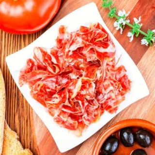 Jamón iberico con pan tomaca
