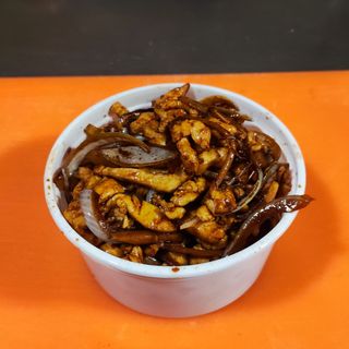 31. Pollo bambu setas