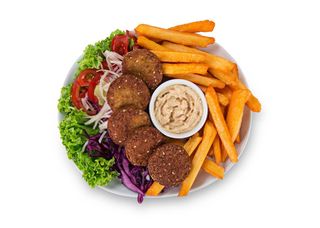 Menu plato falafel 