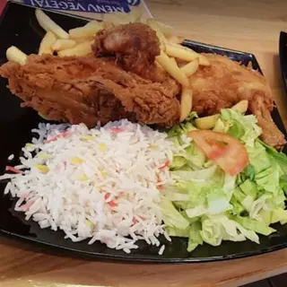 Menú Pollo Broaster Medio Pollo