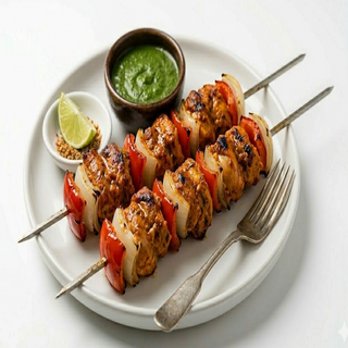 Brocheta de pollo sizzler (ración)