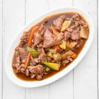 ternera con salsa de ostras