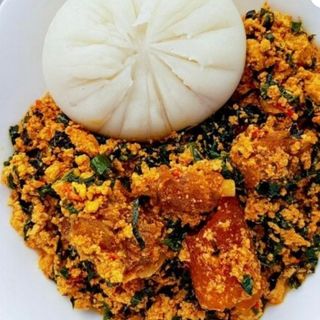 Pounded Yam and Egusi soup 