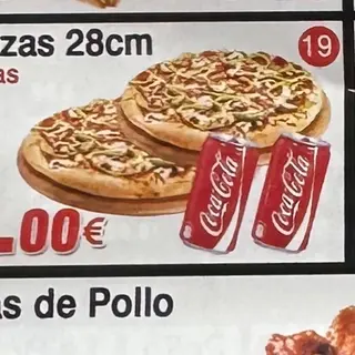 2pizza 28cm más 2lata 