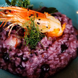 Risotto cu creveti,afine si prosecco