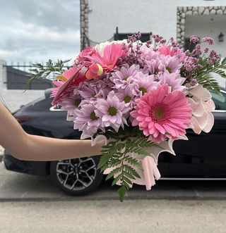 Bouquet Misto-Cor de Rosa M