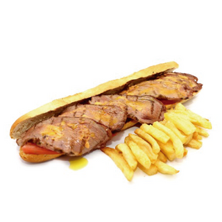 Bocadillo de Presa 100% Ibérica de Bellota con Patatas