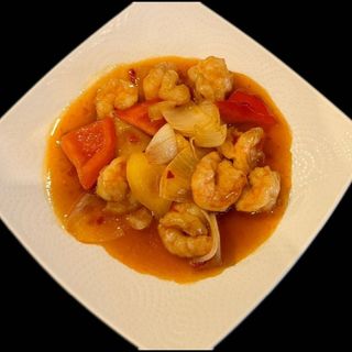 100. Gamberi in salsa piccante