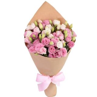 Buchet 21 eustoma roz