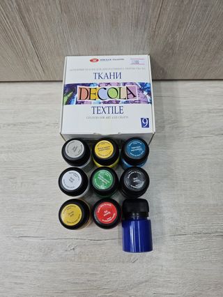 Набор Акриловых Красок По Ткани Decola 9 Цветов