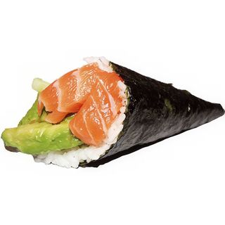 50. Temaki salmón, aguacate, sésamo