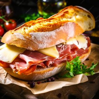 Baked Sandwich with  Bacon &Hum