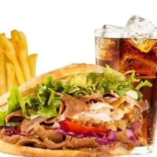 Menu Doner kebab +1 patatas +1 Lata