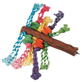 FLAMINGO Igračka za ptice Drvo sa kanapima i perlama 5x30x15cm (KOD FLA108613)