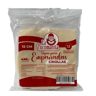 Tapas de empanadas criollas La Tucumanita F/H- 12Cm (2599)
