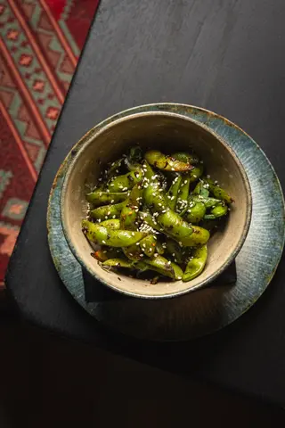 Edamame, ponzu ,trufe ,parmesan