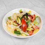 B11 შავი და თეთრი სოკოს სალათი წიწაკის მწნილით