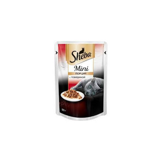 Влажный товары для животных Sheba® Mini Свежая порция, с говядиной, 50г  4770608256074