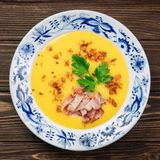 Крем-суп гороховий з беконом