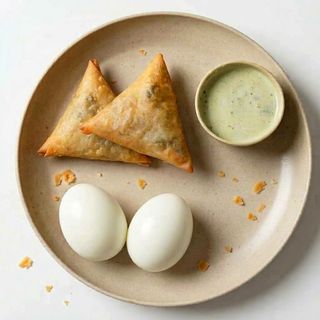 Egg Boil Broiler Samosa Pair Salad