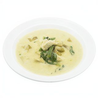 42 Pollo al curry verde con latte di cocco