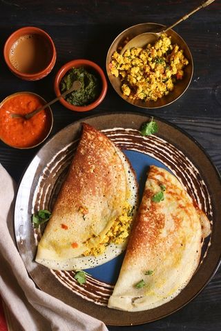 Paneer roast dosa