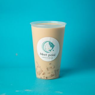 Tè nero al latte con coconut jelly