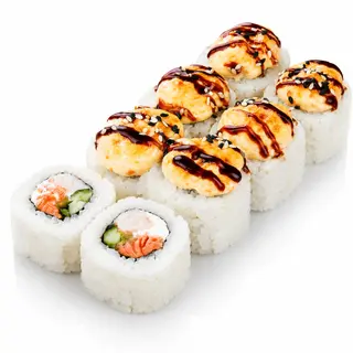 Hot Surf & Salmon Roll - 8 pcs / 215 g