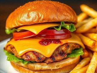 Бургер з курячим філе-гриль (300g)