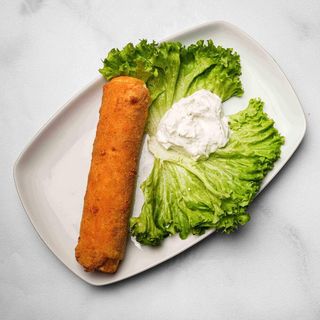 Pohovani palačinak sa svinjskim vratom i sirom