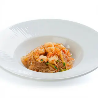 173. Spaghetti di soia con mazzancolle