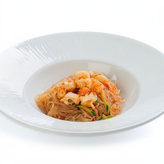 173. Spaghetti di soia con mazzancolle