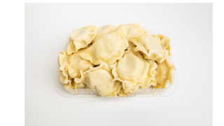 pierogi z kapustą i pieczarkami (kapusta kiszona, cebula, pieczarki) 1 kg