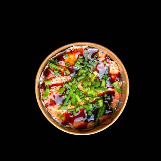 სფეშელი ორაგულით და კრევეტებით